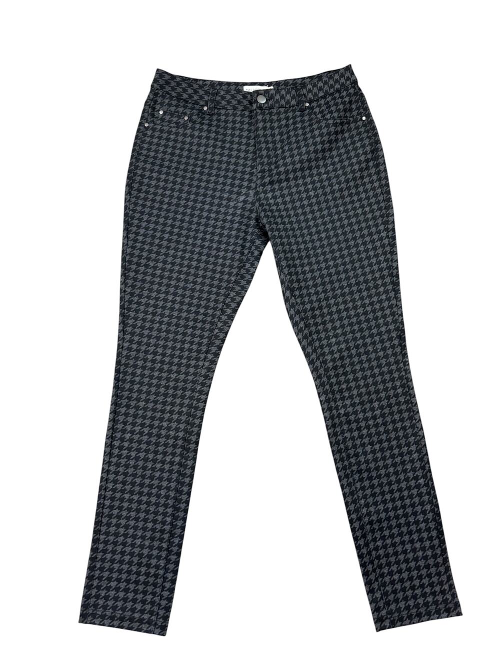 Avec Les Filles black and grey houndstooth skinny pants